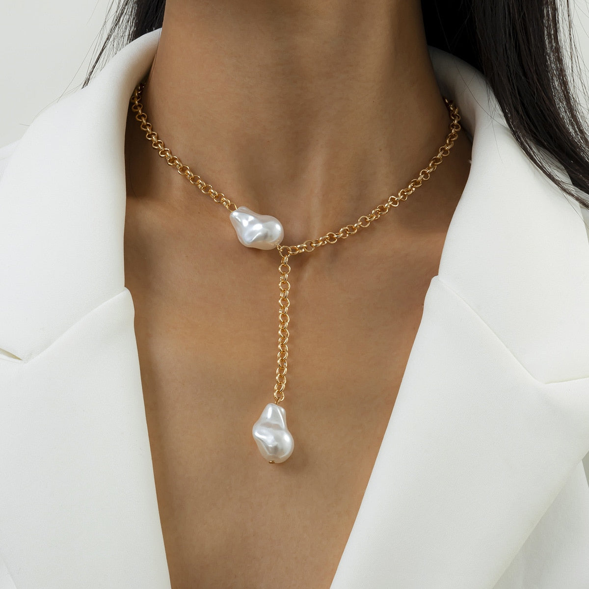 Bohemian Shell Necklace For Women Elegant Pearl