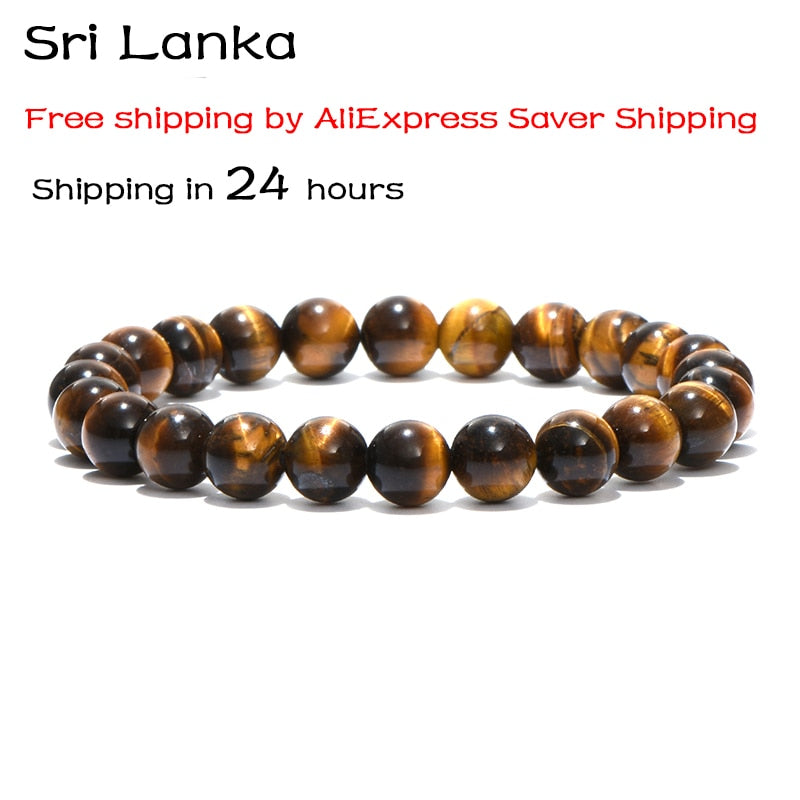 100% Real Natural Tiger Eyes Bracelet Men Women