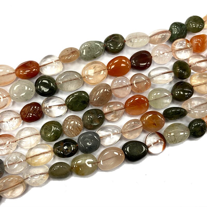 Fine 8-10mm Natural Stone Morganite Lapis Aventurine