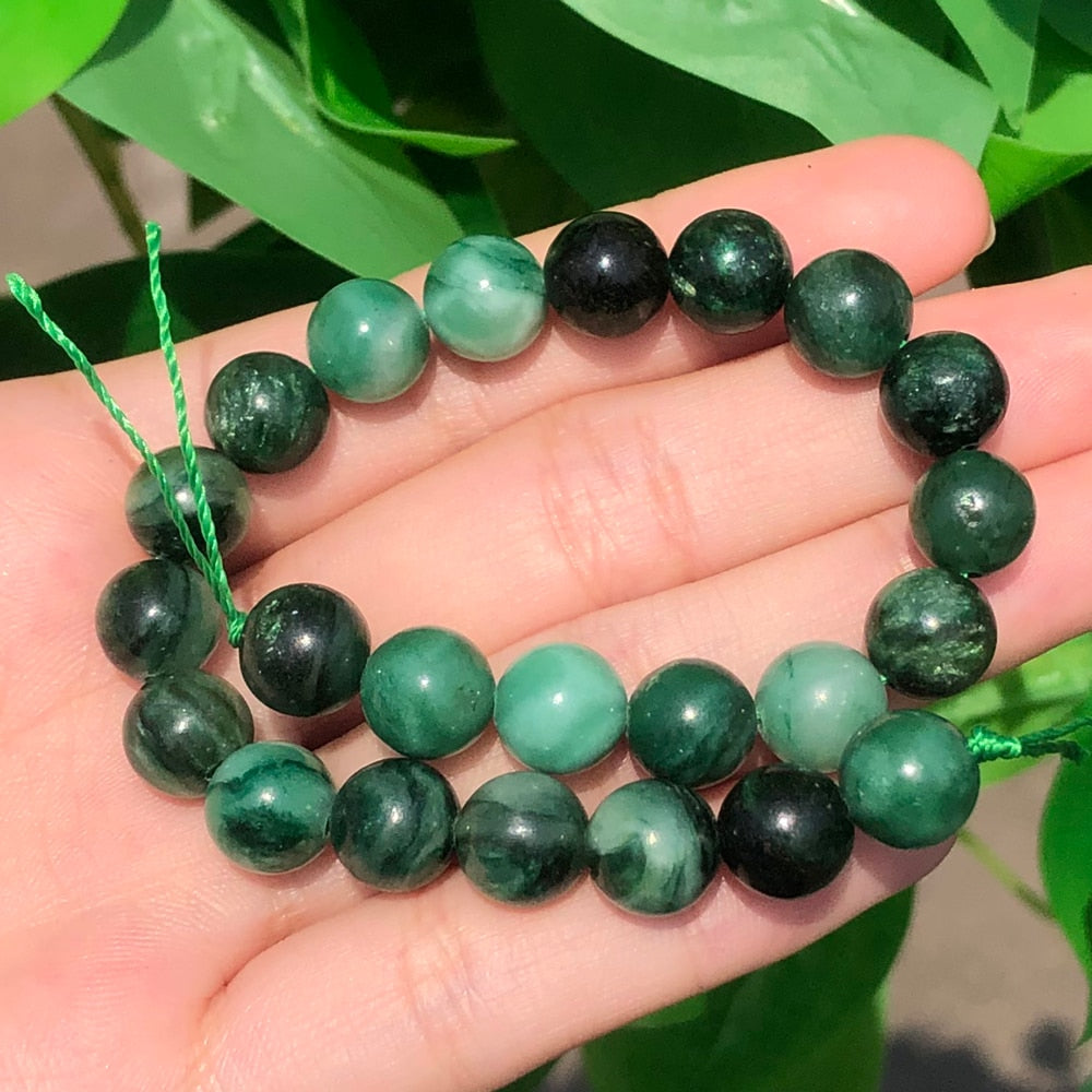 Natural Malachite Round Loose Stone Beads
