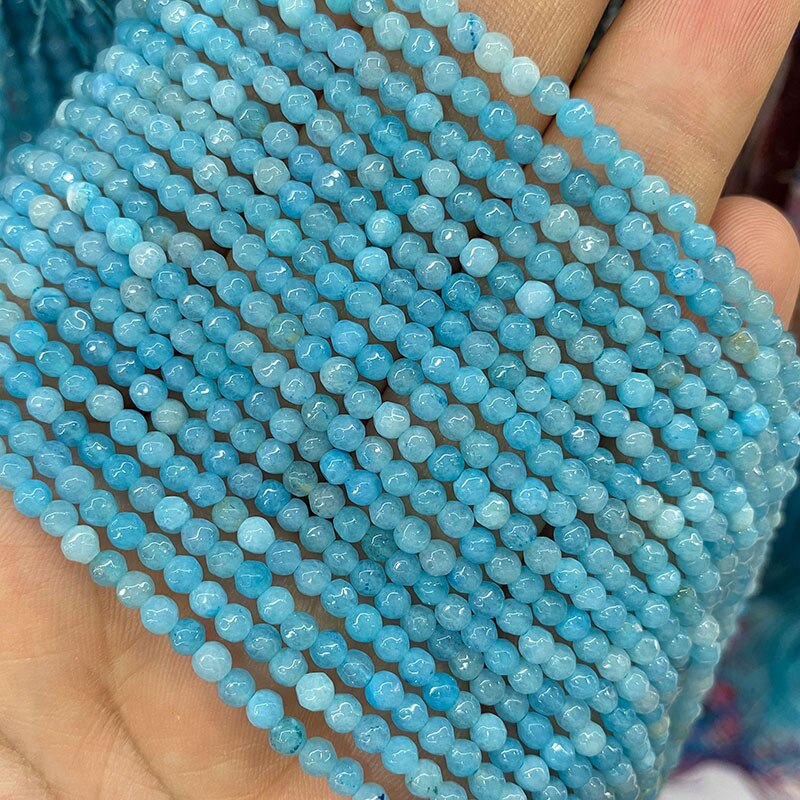 Natural Stone Faceted Round Spacer Beads Fire Agates