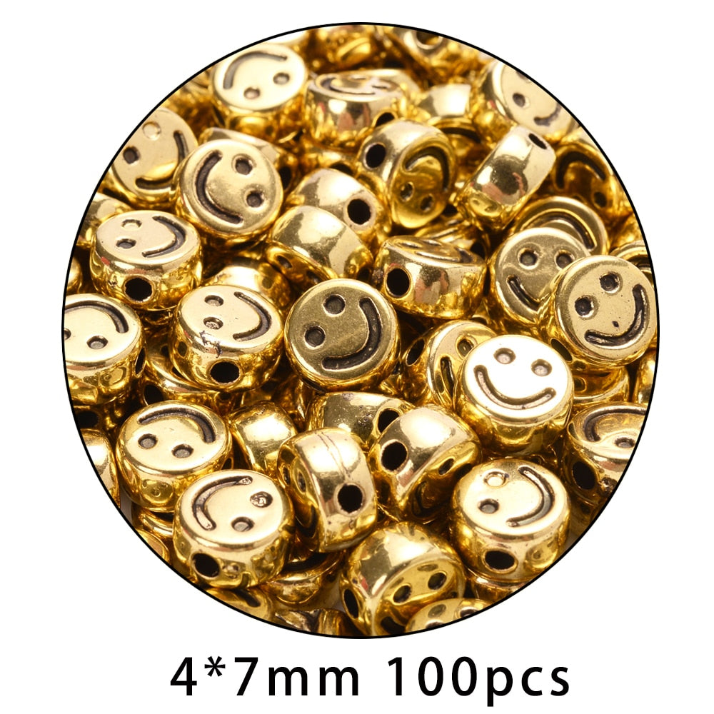 iYOE Mix Acrylic Smiley Beads Luminous Spacer Beads