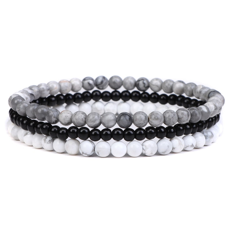 Couple Distance Bracelet Natural Stone Turquoises Quartz