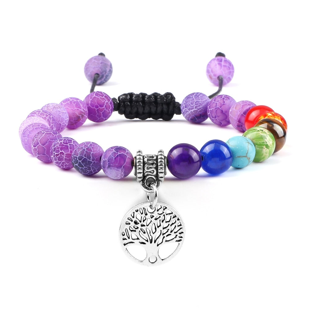 7 Chakra Life Tree Bracelets Natural Stone Healing