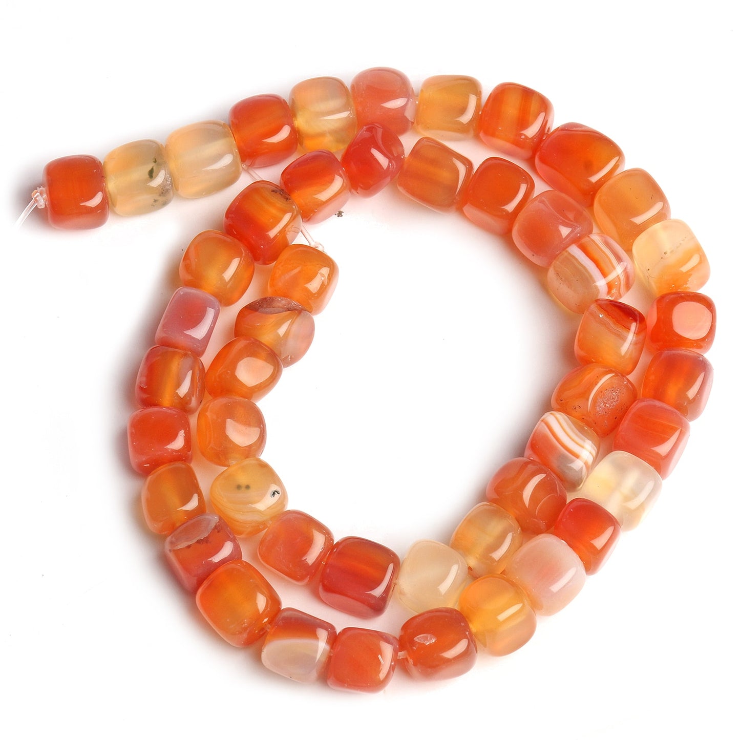 Natural Stone Agate Jade Cube Square Bead