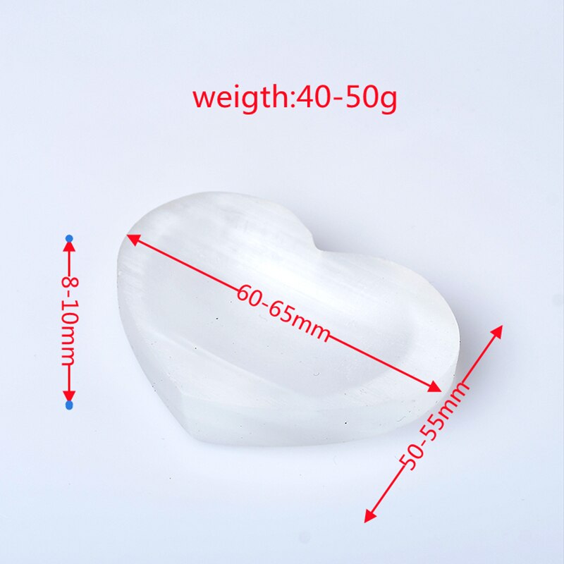 Natural Selenite Bowl Plate Rough Carved Quartz