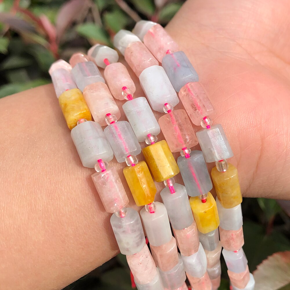Natural Stone Beads Cylinder Prehnite