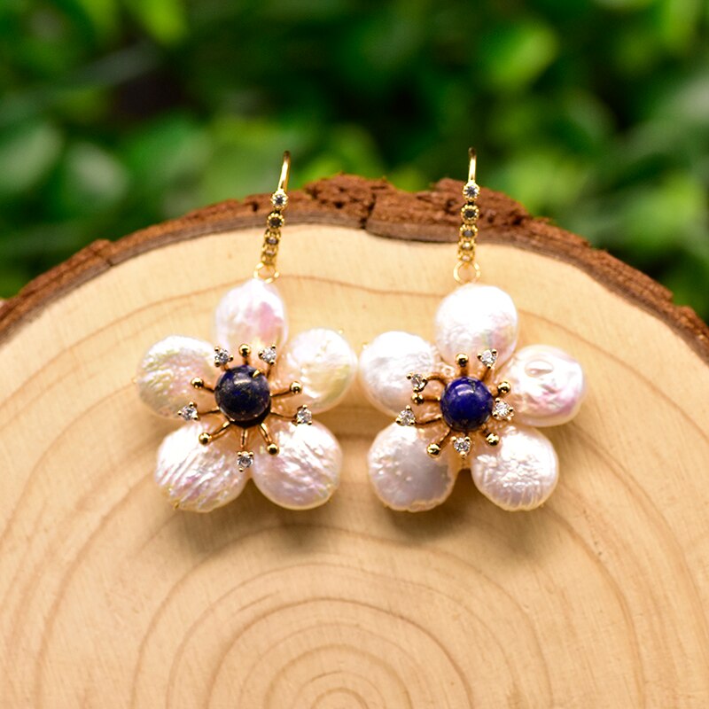 GLSEEVO Natural Pearl Natural Stone Fine Jewelry