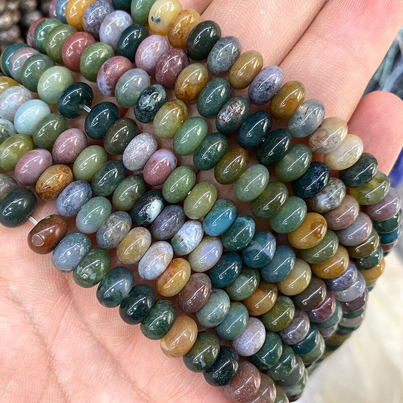 Rondelle Natural Stone Jades Agat Labradorite
