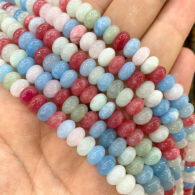 Rondelle Natural Stone Jades Agat Labradorite
