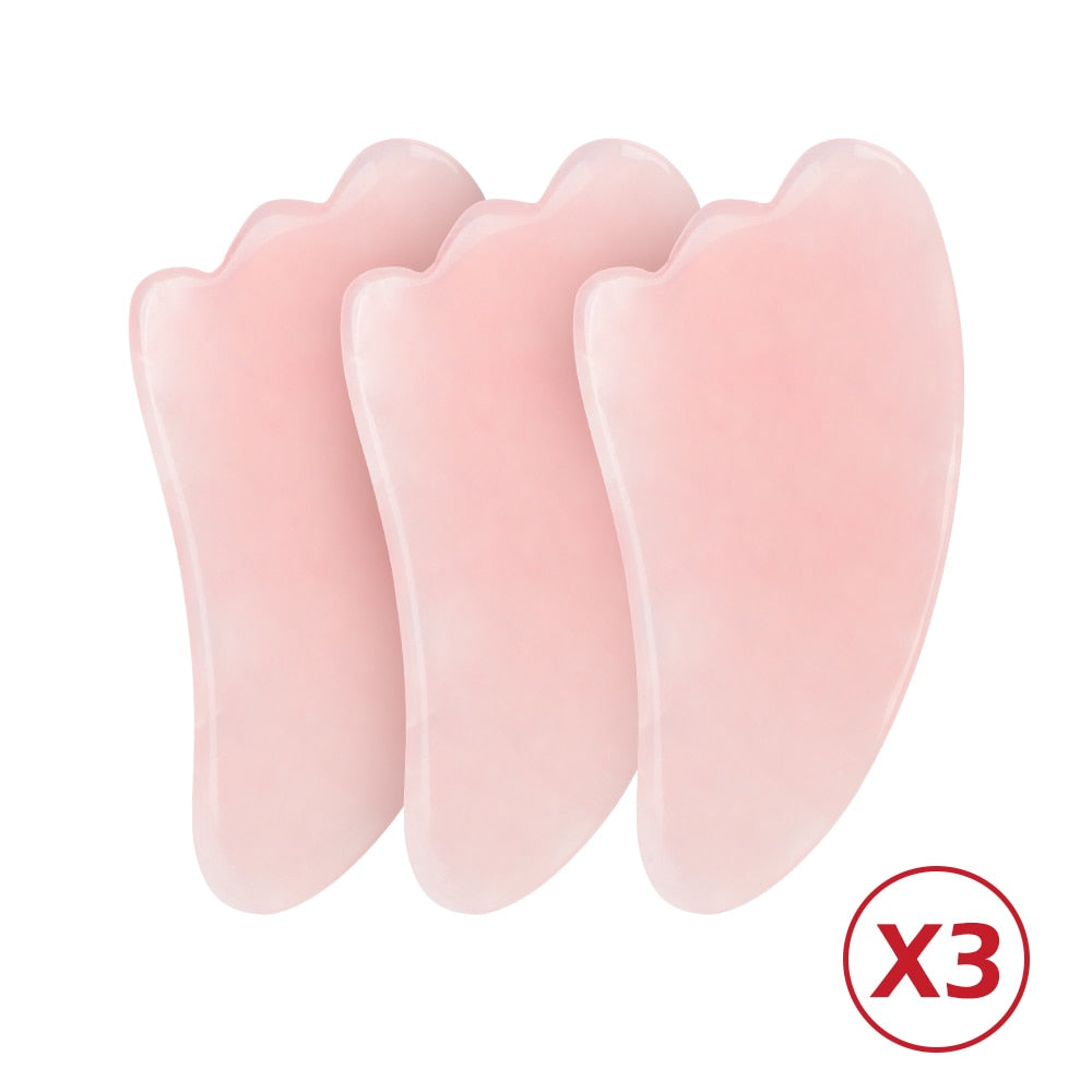 Rose Quartz Jade Stone Heart-shaped Gua Sha