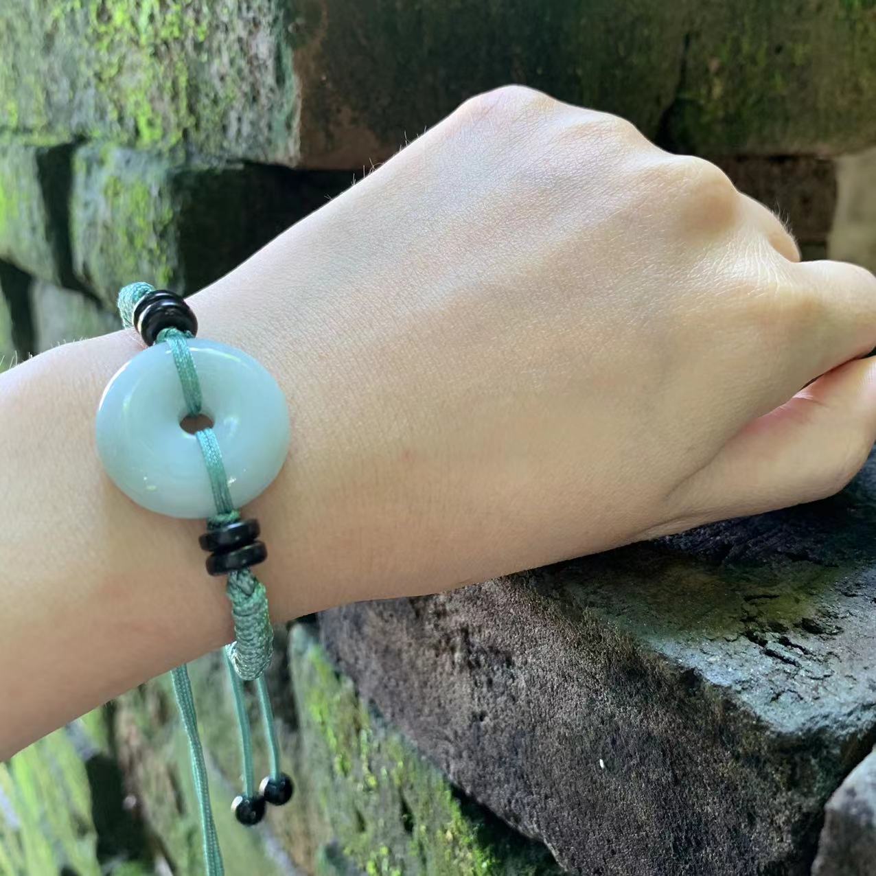 Natural Myanmar Jade Bracelet Jewelry Unisex Green