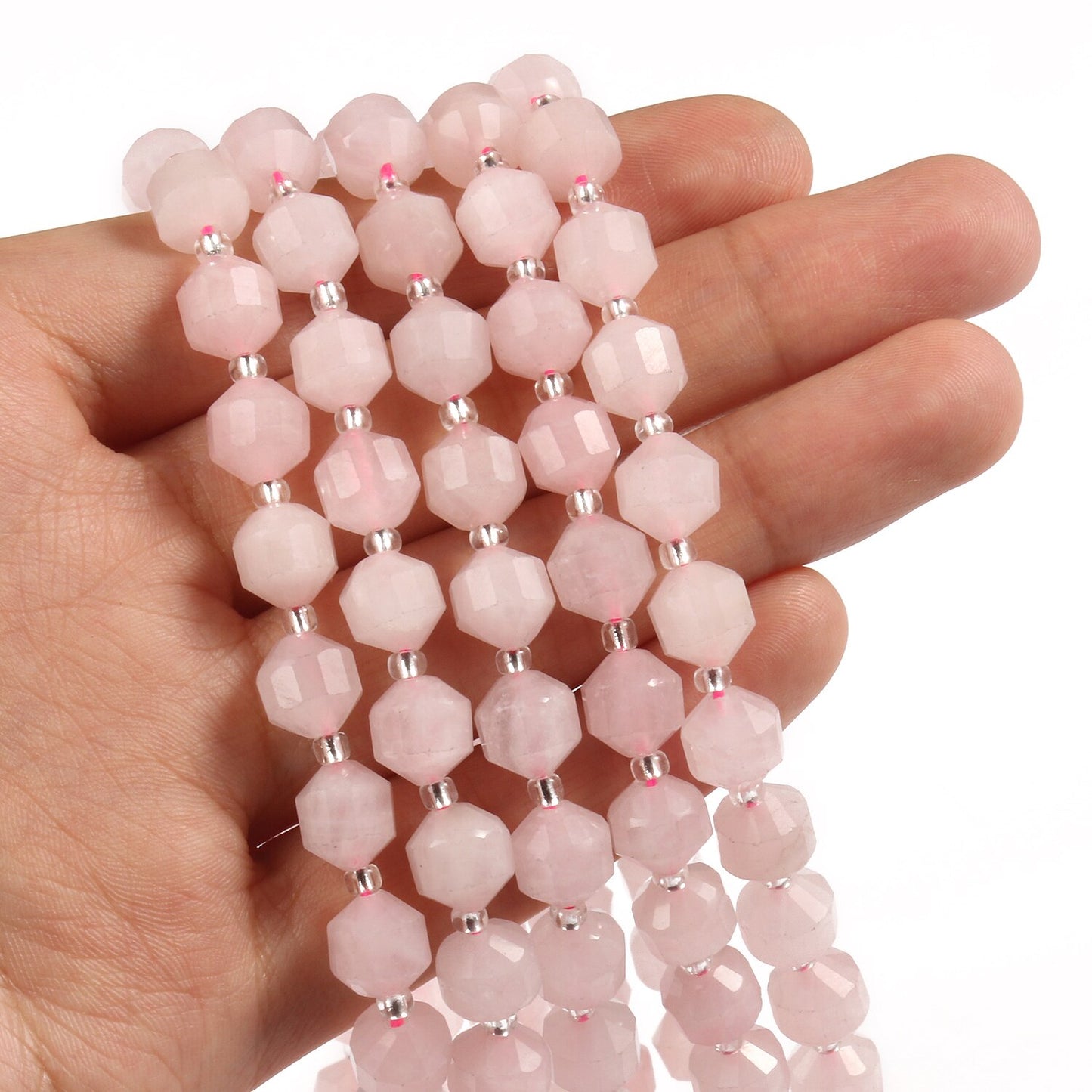 Natural Stone Faceted Amethyst Beads
