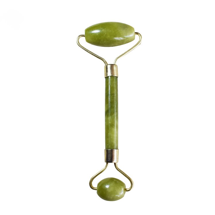 Green jade roller facial beauty