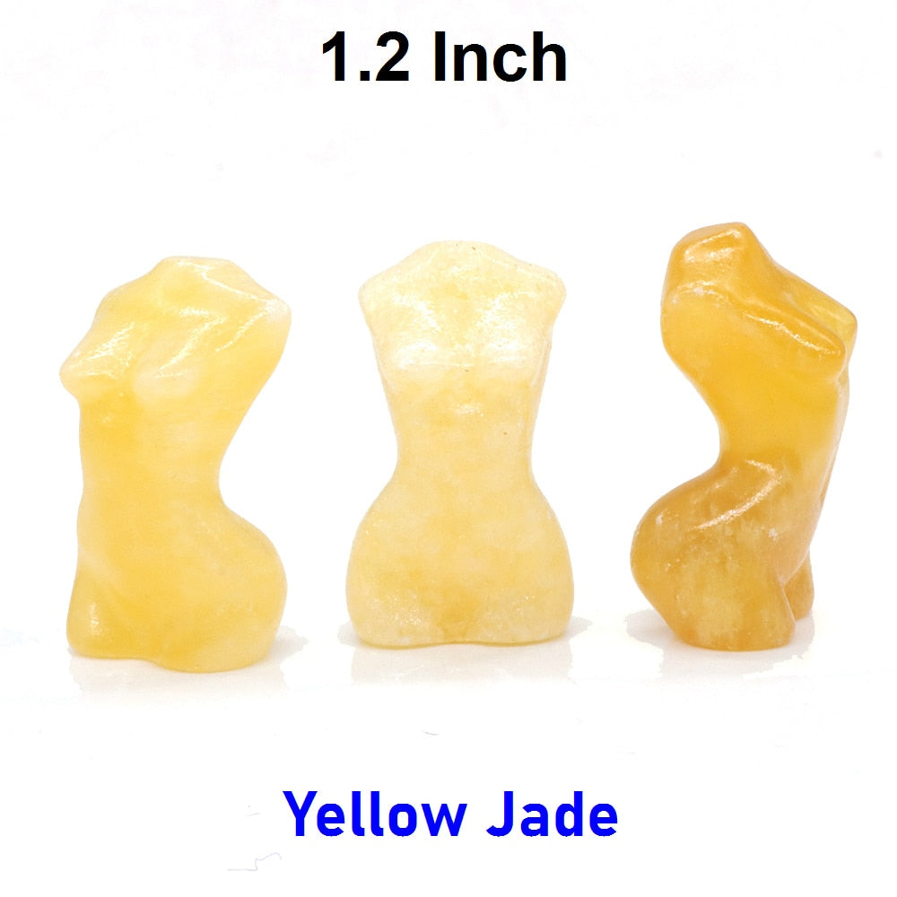 Stone Sex Lady Model Statue Mini Handmade Body Carved