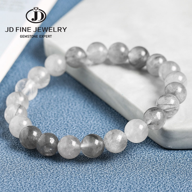 JD Natural Smooth Rose Quartz Women Bracelets