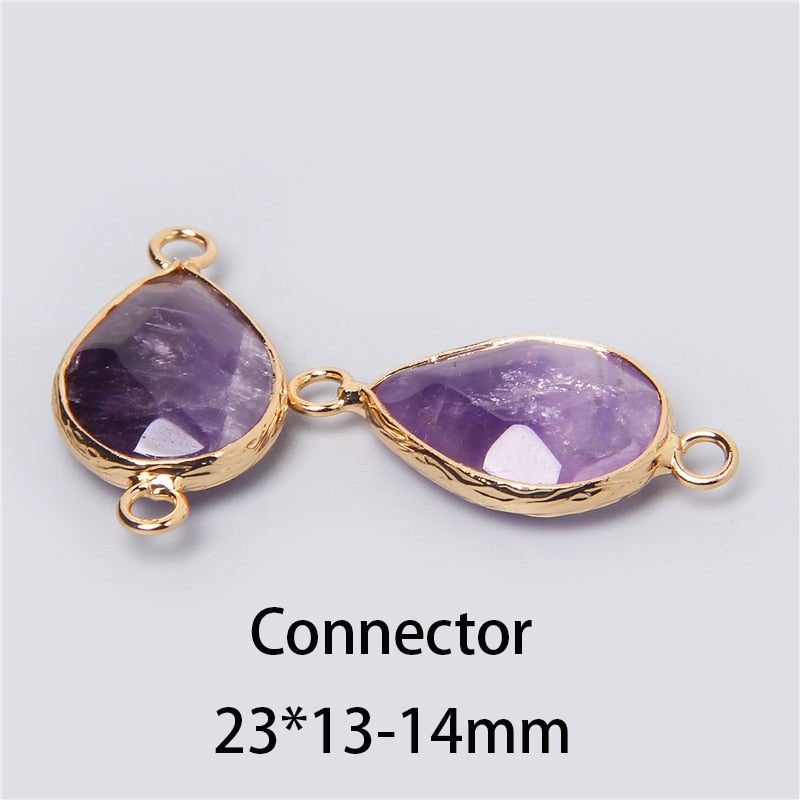 Natural Stone Charm Pendant Quartz Labradorite