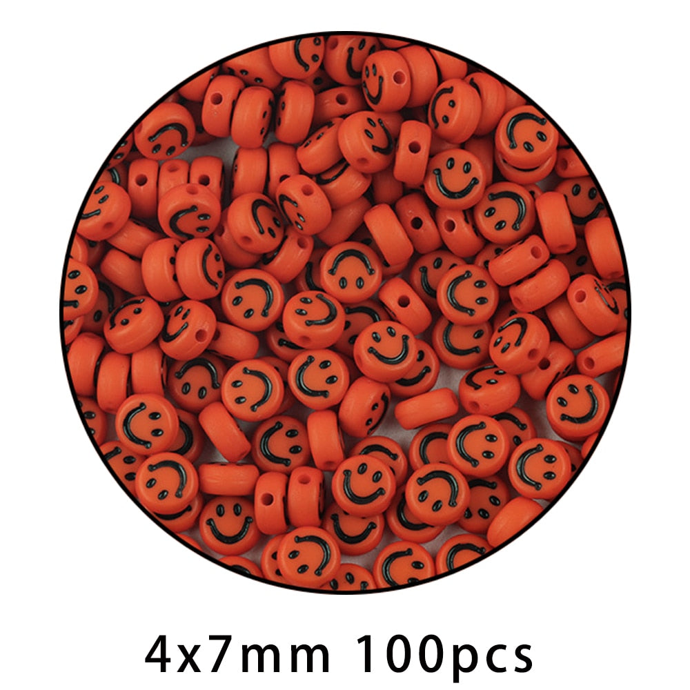 iYOE Mix Acrylic Smiley Beads Luminous Spacer Beads