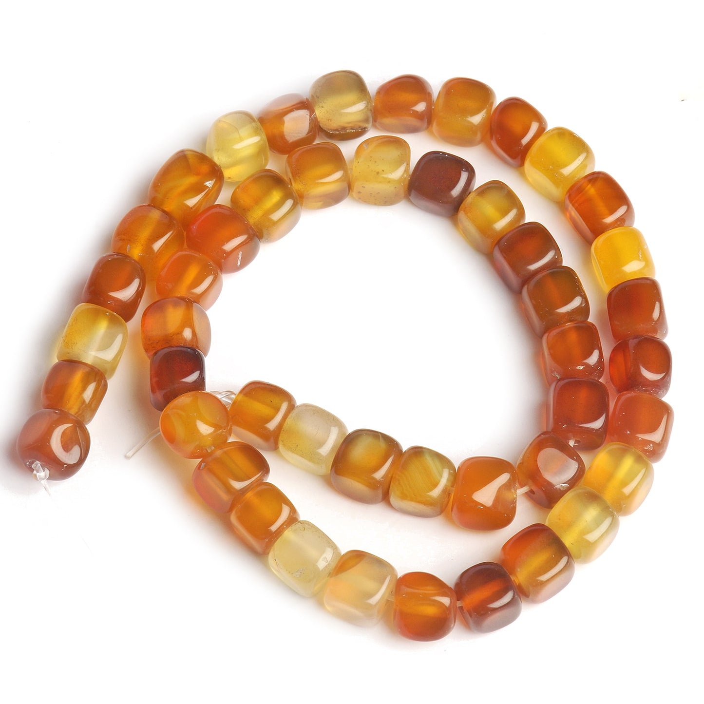 Natural Stone Agate Jade Cube Square Bead