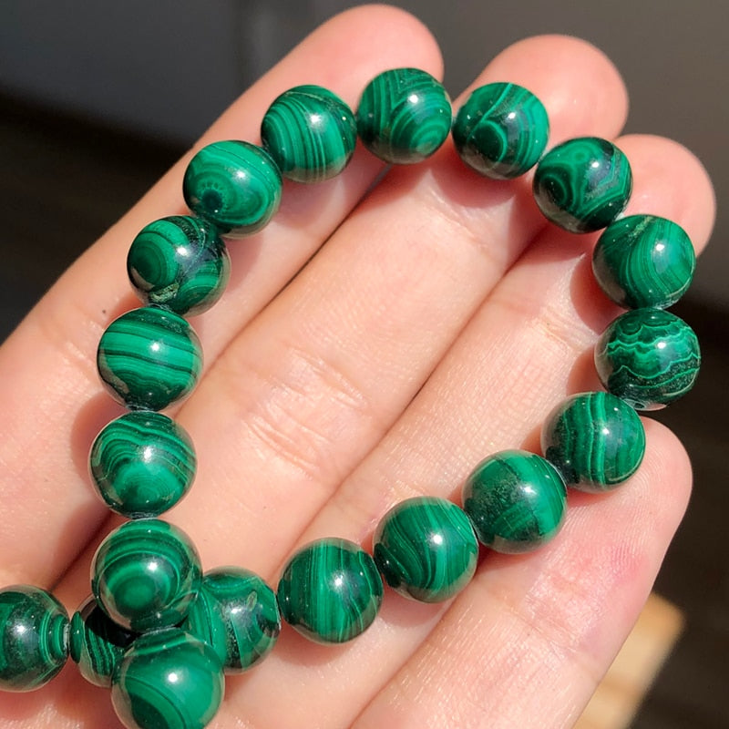 Natural Malachite Round Loose Stone Beads