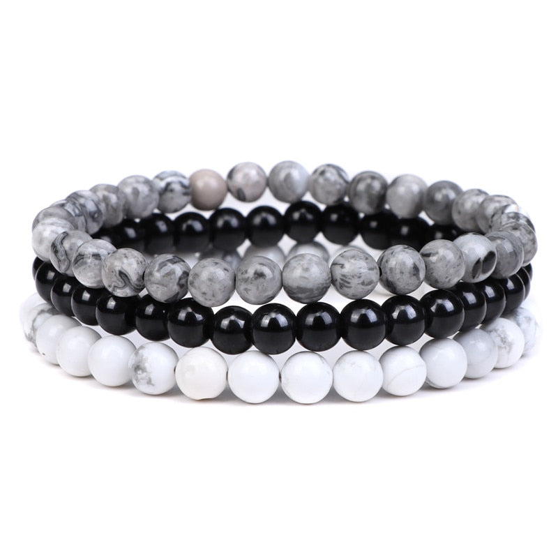 Couple Distance Bracelet Natural Stone Turquoises Quartz