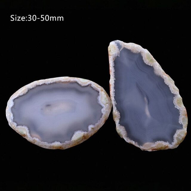 Natural Agate Geode Polished Crystal Slice Stone