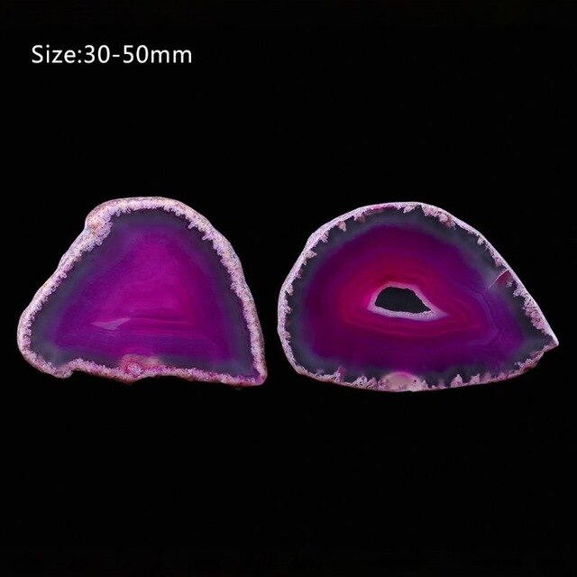 Natural Agate Geode Polished Crystal Slice Stone