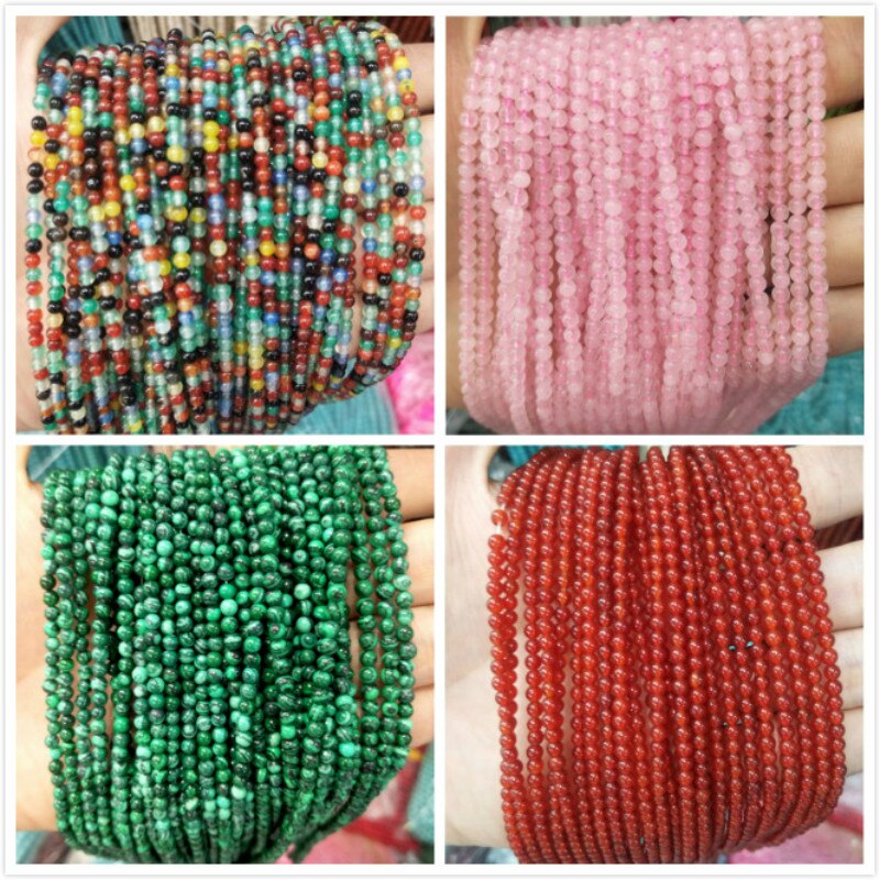 Natural Stone Round Beads Pink Quartz Amethysts