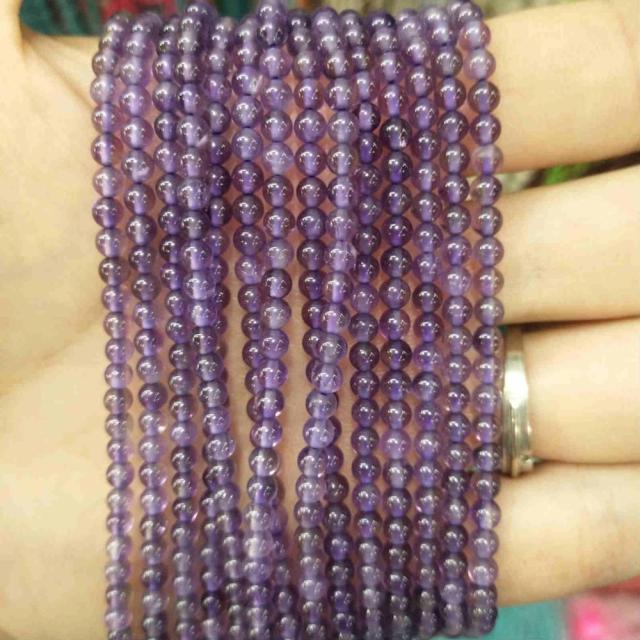 Natural Stone Round Beads Pink Quartz Amethysts