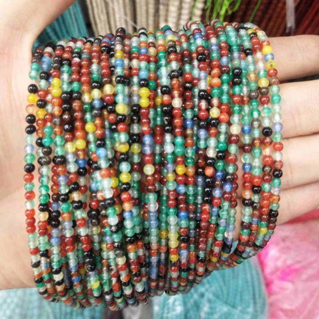 Natural Stone Round Beads Pink Quartz Amethysts