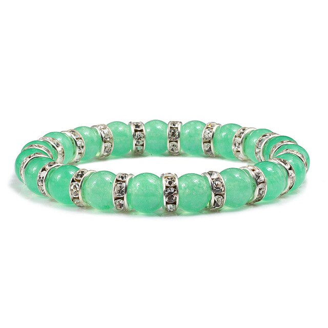 Gem Yoga Bracelets Green Malay Jades