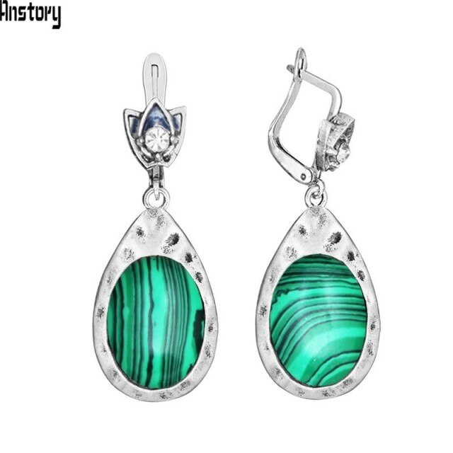 Vintage Oval Pink Quartz Jades Lapis Earrings