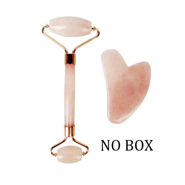 Face Massage Jade Roller Rose Slimmer Lift Wrinkle