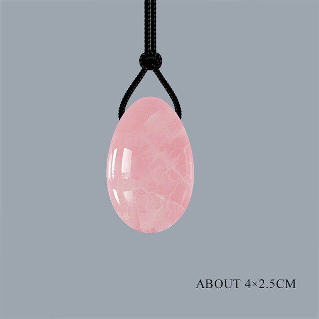 Natural Rose Quartz Yoni Egg Set Obsidian Kegel