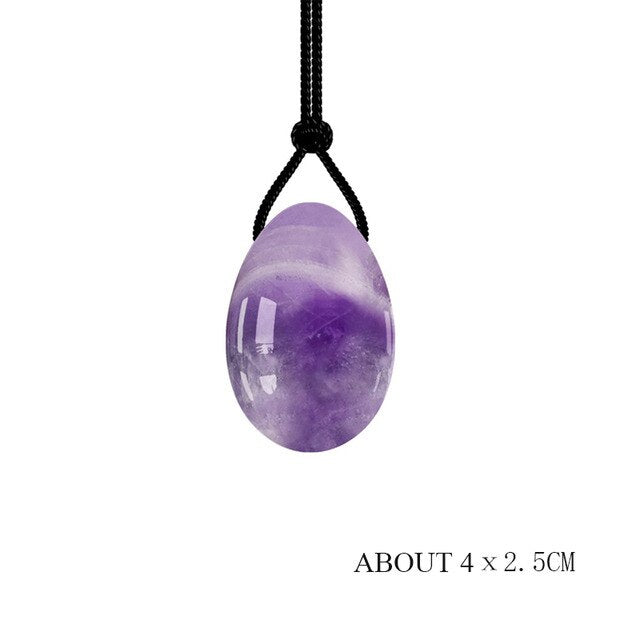 Natural Rose Quartz Yoni Egg Set Obsidian Kegel