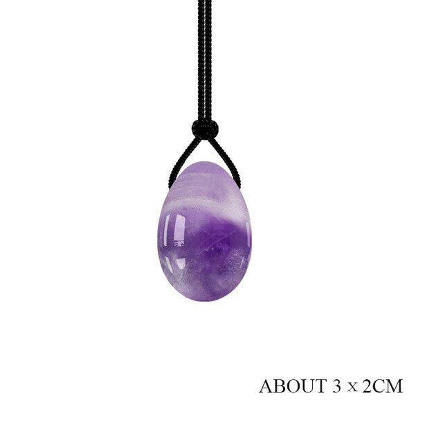Natural Rose Quartz Yoni Egg Set Obsidian Kegel