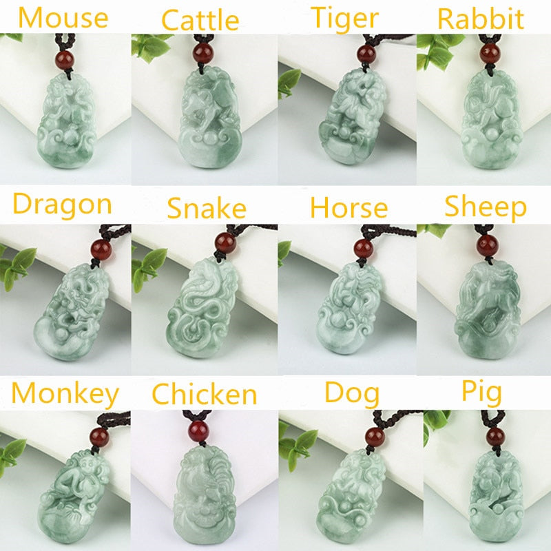 Burma Jadeite Pendant Hand Carved Lucky Amulet