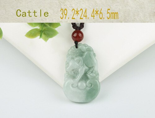 Burma Jadeite Pendant Hand Carved Lucky Amulet