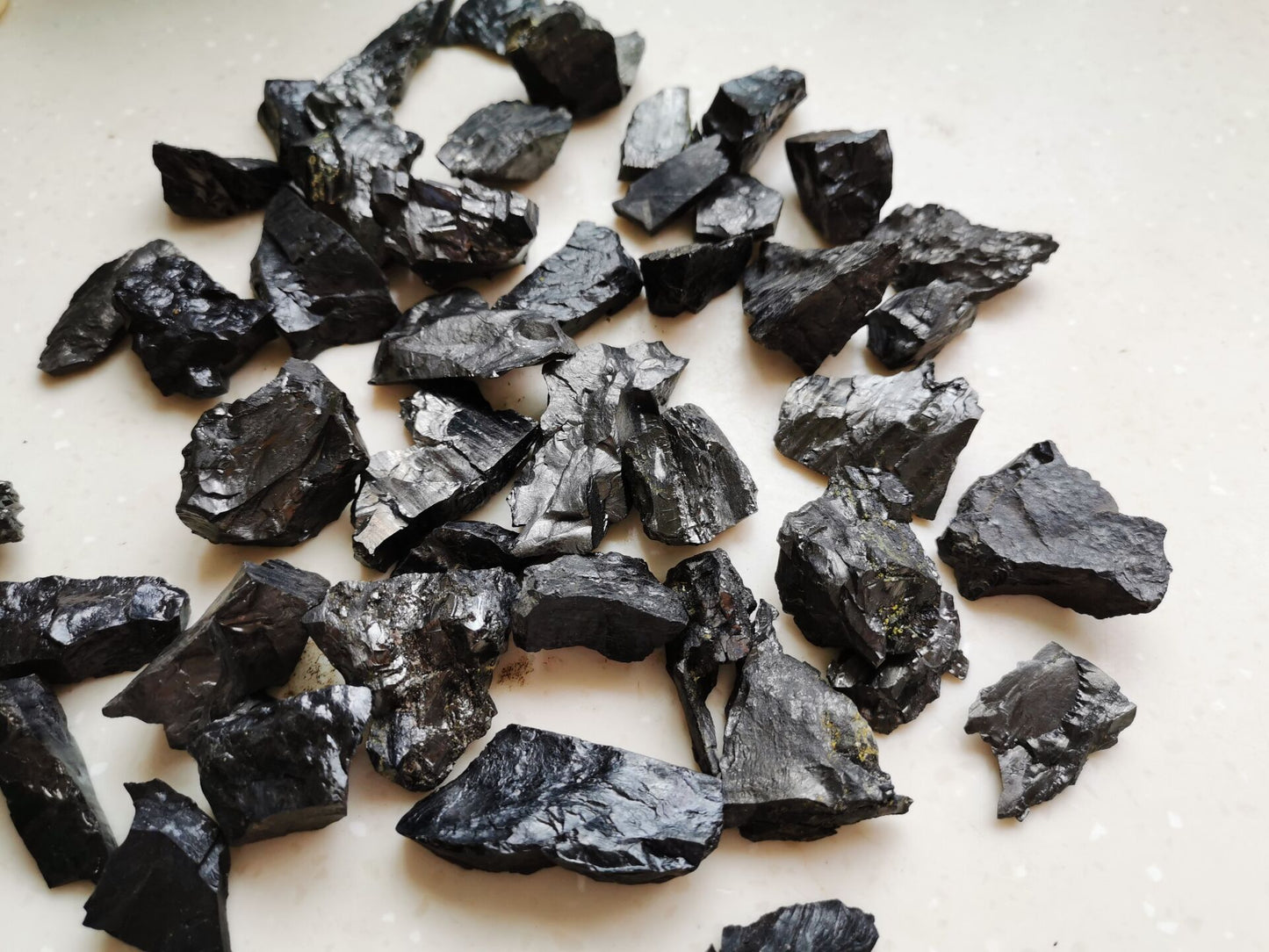 Shungite Stones Black Matte Raw Shungite Chips