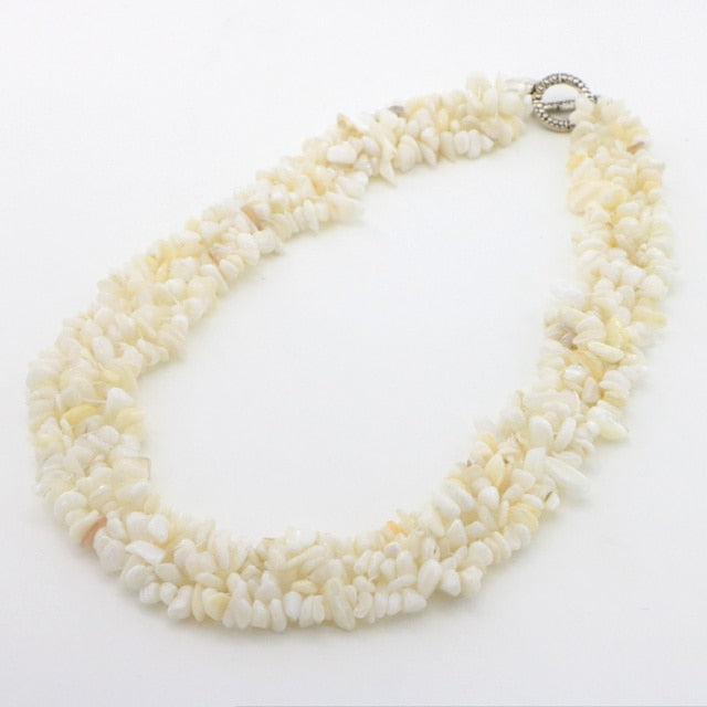 Natural Stone Necklace Irregular Red Coral