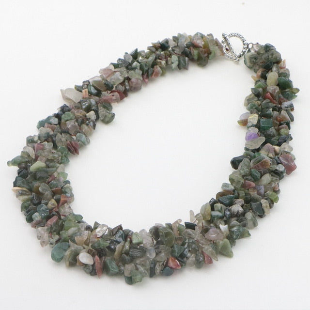 Natural Stone Necklace Irregular Red Coral