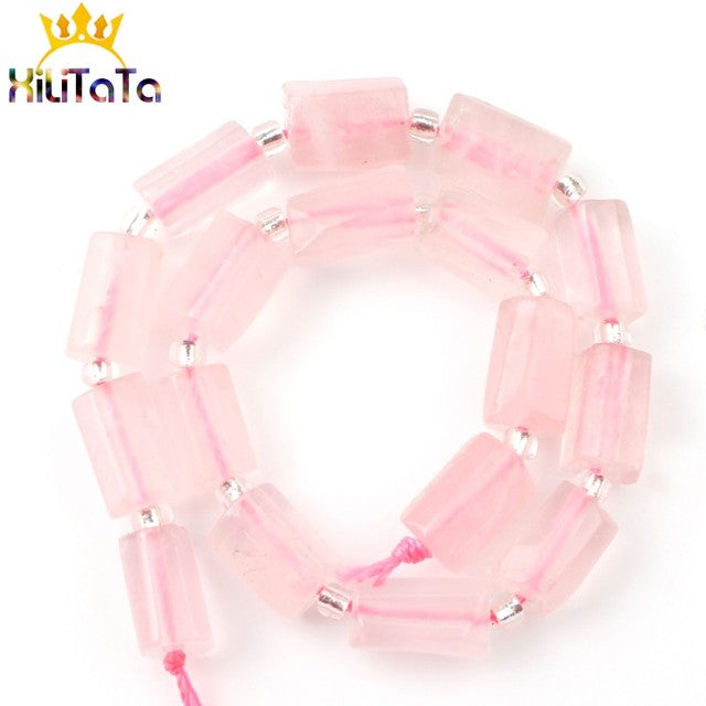 Aquamarina Jades Stone Cylinder Loose Beads