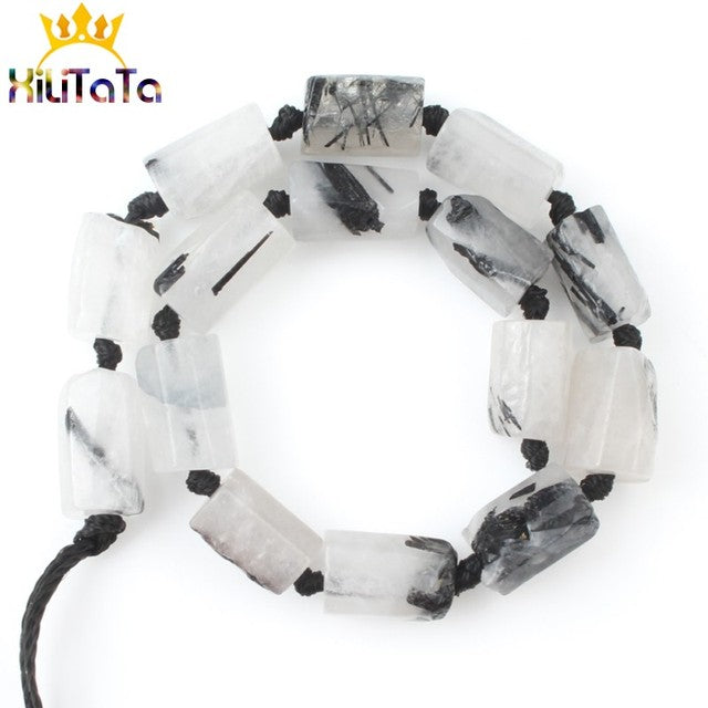 Aquamarina Jades Stone Cylinder Loose Beads
