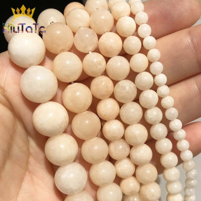 Natural Angelite Jades Stone Beads For Jewelry