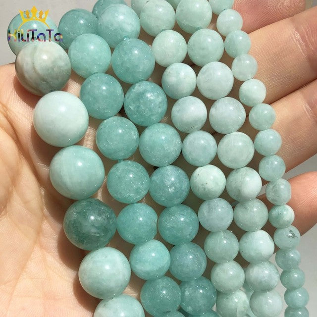 Natural Angelite Jades Stone Beads For Jewelry
