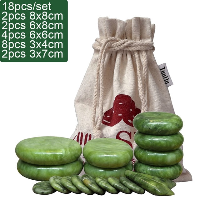 Tontin Jade glaze hot stone massage health care stones