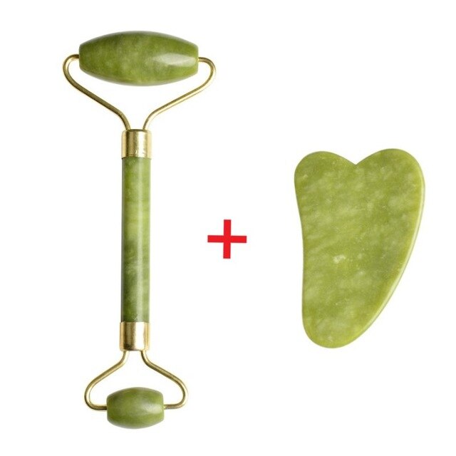 Natural Jade Massage Roller Guasha Board SPA Scraper