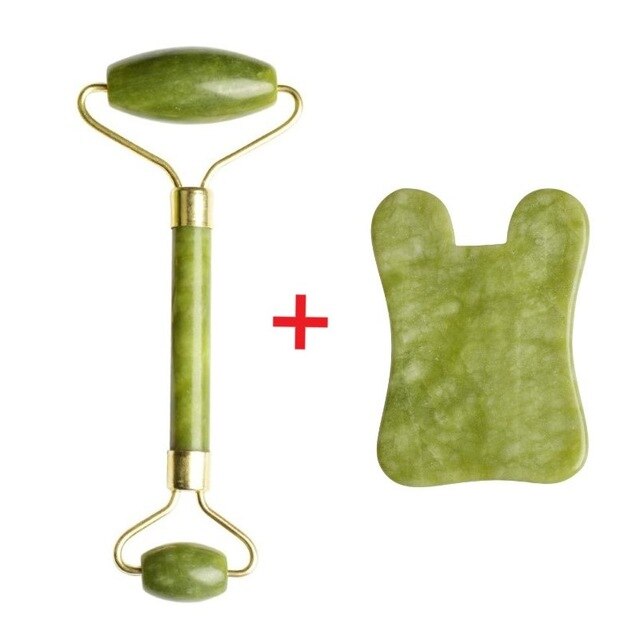 Natural Jade Massage Roller Guasha Board SPA Scraper