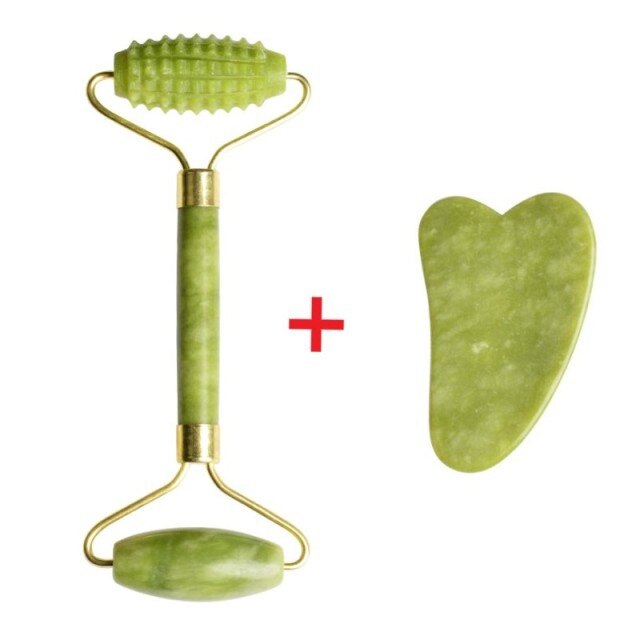 Natural Jade Massage Roller Guasha Board SPA Scraper