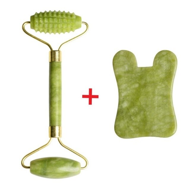 Natural Jade Massage Roller Guasha Board SPA Scraper